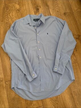 Ralph Lauren “Blake” Light Blue Long-Sleeve Button Dress Shirt